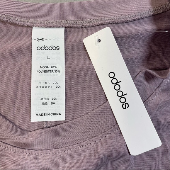 NWT ododos Athletic Relaxed-Fit Long Sleeve Tee, Flowy Curved Hem - Women Large - Picture 4 of 13